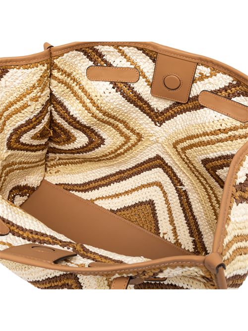 Shopping bag Marcella in paglia intrecciata Cuoio GIANNI CHIARINI | BS 6850/COMM ESIRVAR.CUOIO